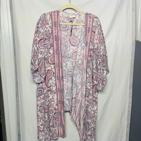 Paisley Patterned Kimono Cardigan - Picture 1 of 8